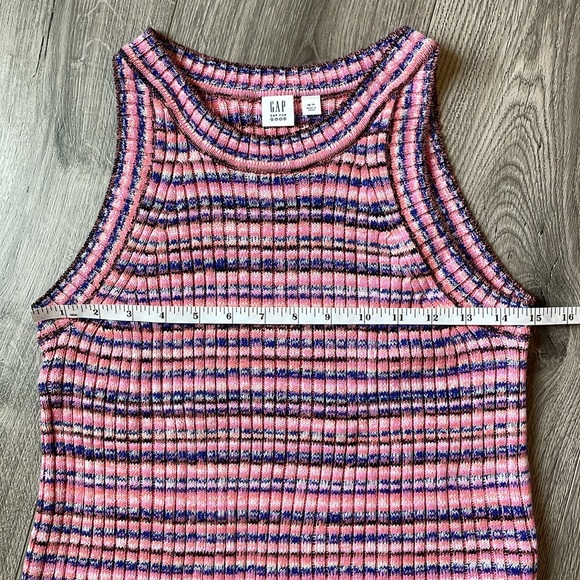 The Gap Ribbed Pink multicoloured Sweater tank - Picture 4 of 6